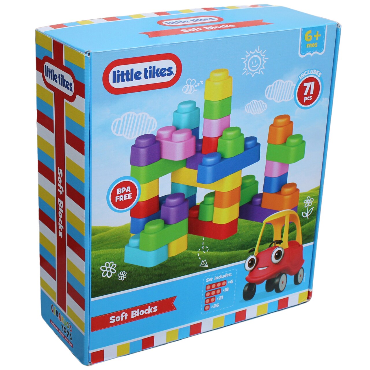 Little Tikes: Soft Blocks - 71 Piece Set - Building & Stacking Toys, Food Grade Durable Materials, Safe For Teething Babies, Toddler & Kids 6 Months+